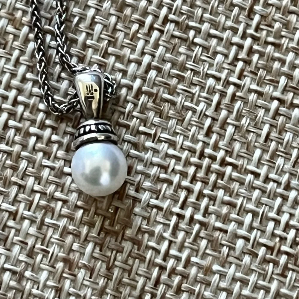 James Avery Sterling Silver Pearl Pendant Necklace - White - Picture 5 of 7